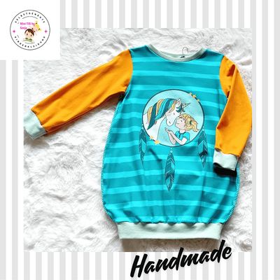 Ballonkleid Kinder EINHORN in Gr. 86/92