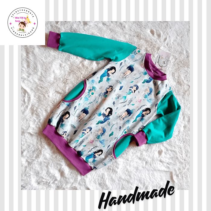 Ballonkleid Kinder MEERJUNGFRAU in Gr. 98/104