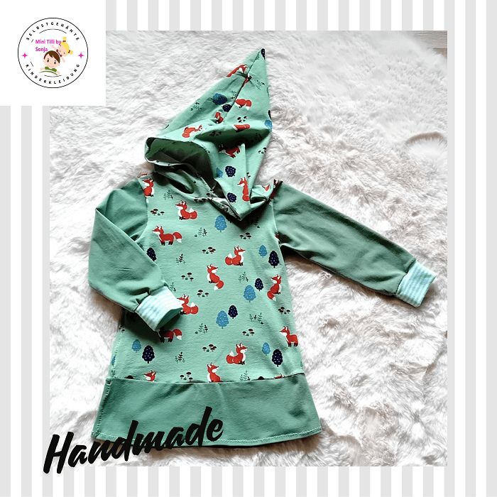 Kapuzenkleid Kinder langarm FUCHS in Gr. 86