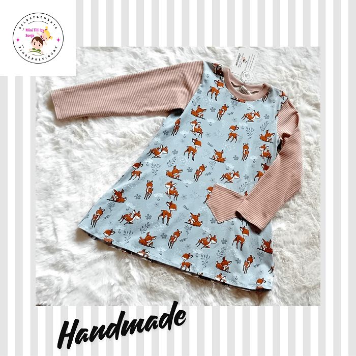 Kinderkleid langarm REHKITZ in Gr. 110