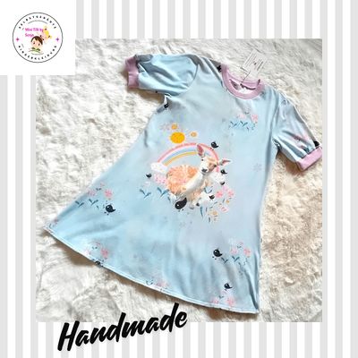 Kinderkleid Sommerkleid PANEL REH in Gr. 140