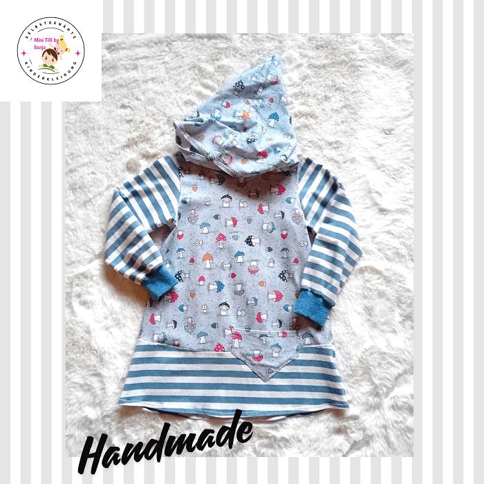 Kinderkleid langarm  PILZEWIESE in Gr. 98