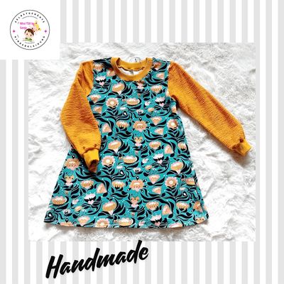 Kinderkleid langarm  BLUMENTANZ in Gr. 98