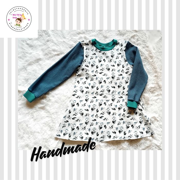 Kinderkleid langarm  ROSEN in Gr. 104