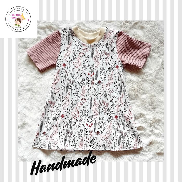 Kinderkleid Sommerkleid BLUMENZWEIGE in Gr. 98