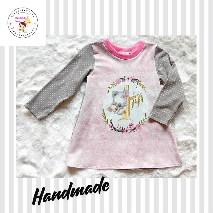 Kinderkleid langarm KOALA in Gr. 86