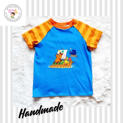 Kinder T-Shirt MAUS - alle an Bord  in Gr. 128