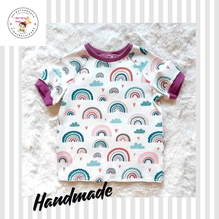 Kinder T-Shirt REGENBOGEN in Gr. 86