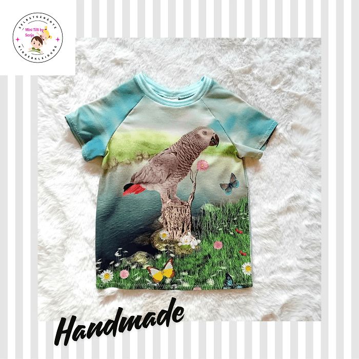 Kinder T-Shirt PAPAGEI in Gr. 92