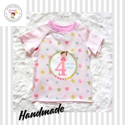 Kinder T-Shirt *4. GEBURTSTAG* in Gr. 110