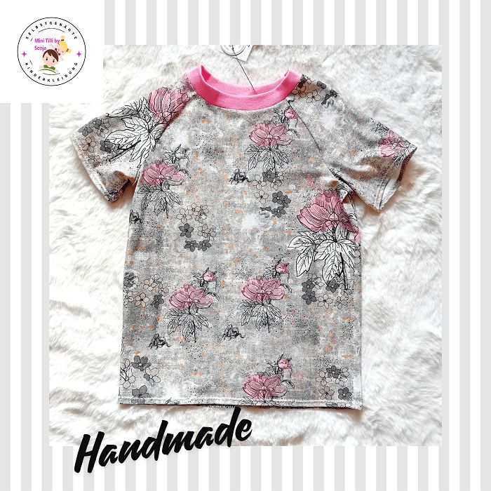 Kinder T-Shirt VINTAGE BLUMEN in Gr. 128