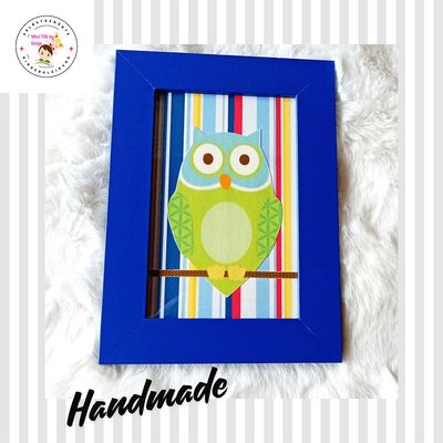 Eulen Bilder im Set - gerahmt