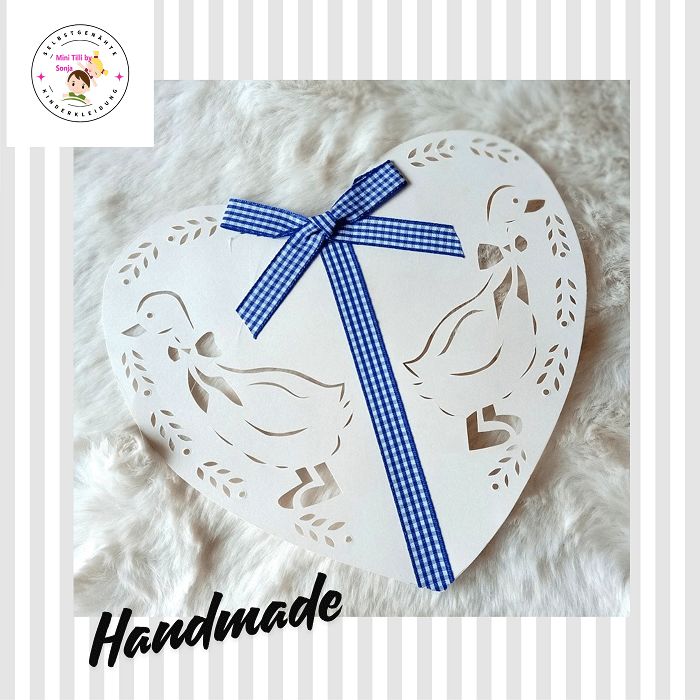 Papierherzen Landleben Gans - im 3-Set - Fensterschmuck