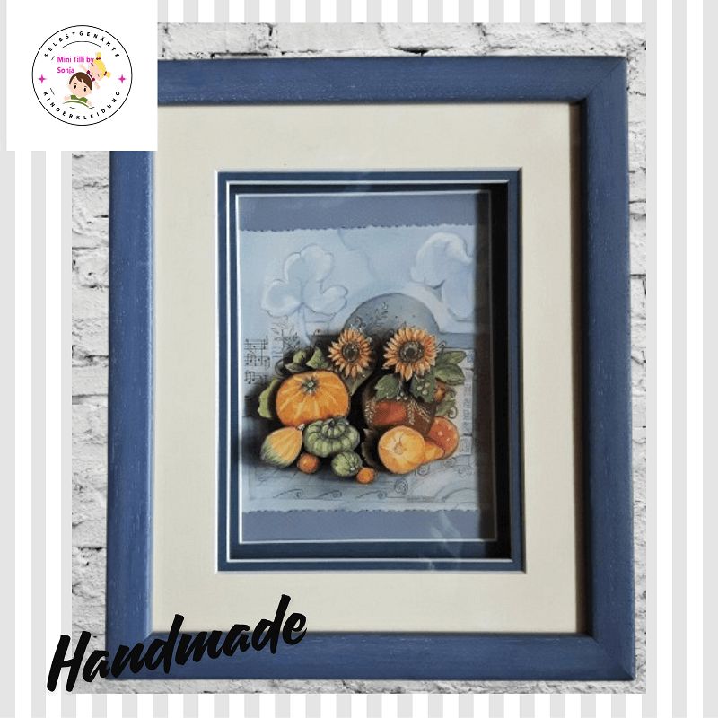 Wandbild 3-D-Technik im Holzrahmen handmade / Sonnenblumen