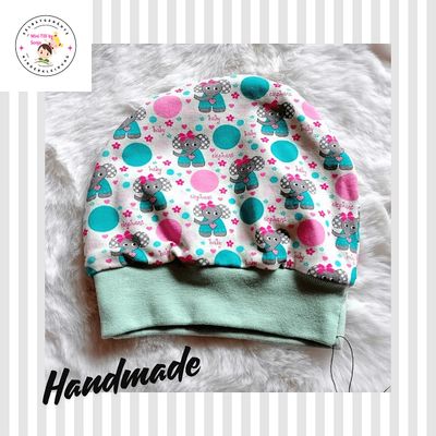 Baby Beanie  ELEFANTEN PUNKTE / 0-6 Monate