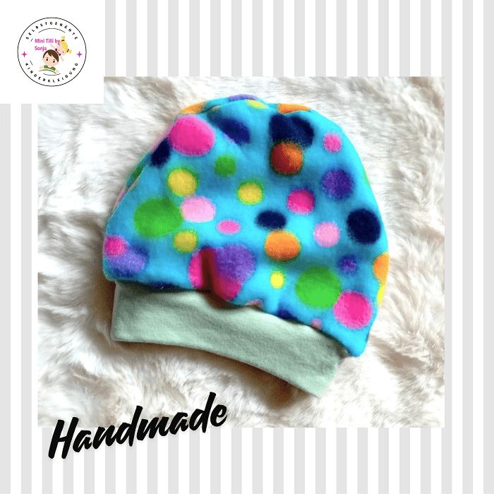 Baby Beanie PUNKTE RAUTEN / 6-9 Monate