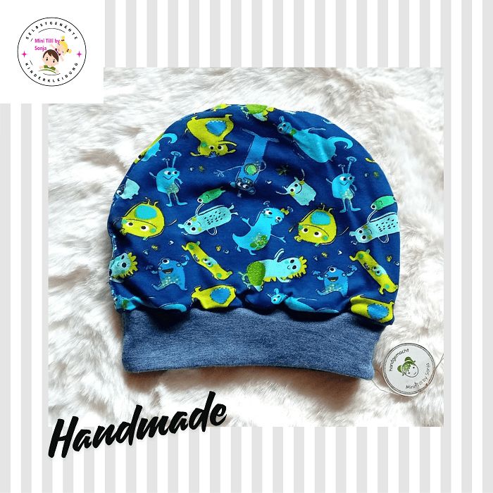 Kinder Beanie  MONSTER STERNE  / 12-18 Monate