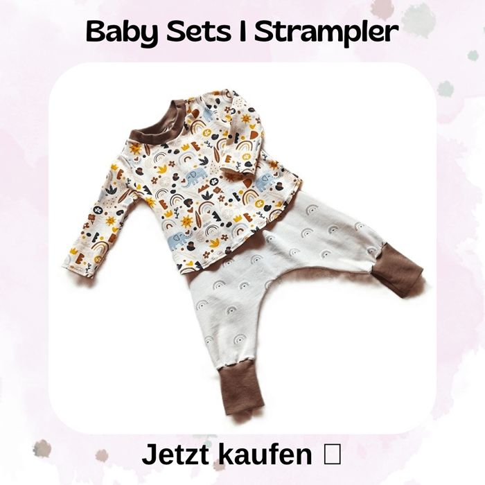 Handmade Baby Sets und Strampler von *Mini Tilli by Sonja* gehören unbedingt zur Erstausstattung von Neugeborenen.