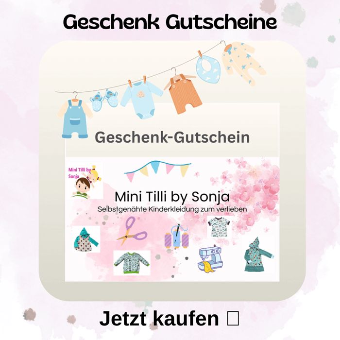 Geschenkgutscheine aus dem Onlineshop von *Mini Tilli by Sonja* sind besonders praktisch zum verschenken.