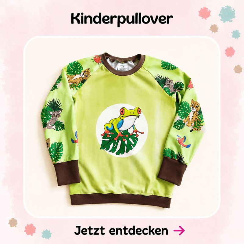 Handgemachte Kinder Pullover von Mini Tilli by Sonja für Mädchen und Jungs sind coole Unikate und superbequem