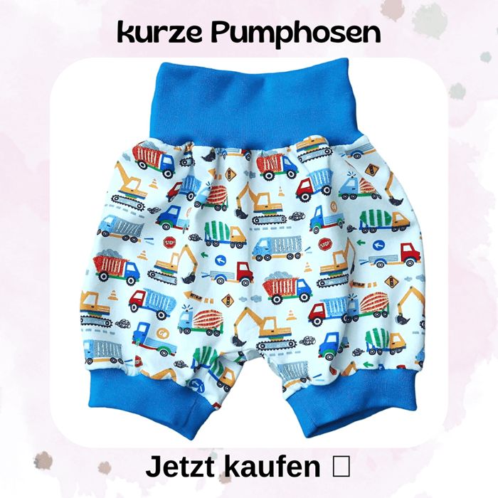 Handgefertigte kurze Pumphosen für Babys und Kinder von Mini Tilli by Sonja