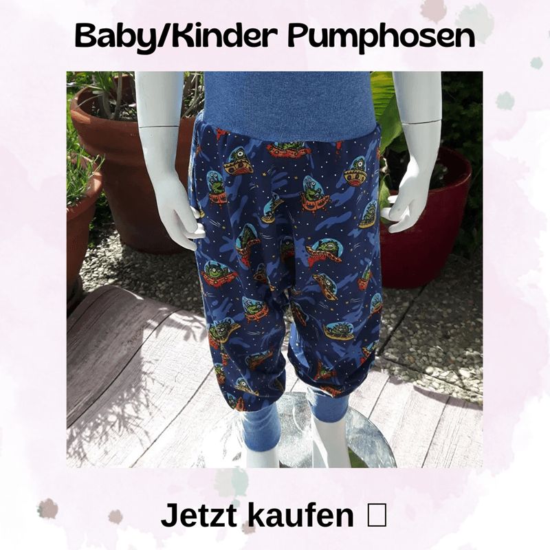 Handmade Pumphosen für Babys und Kinder aus Jersey oder Sweat von Mini Tilli by Sonja