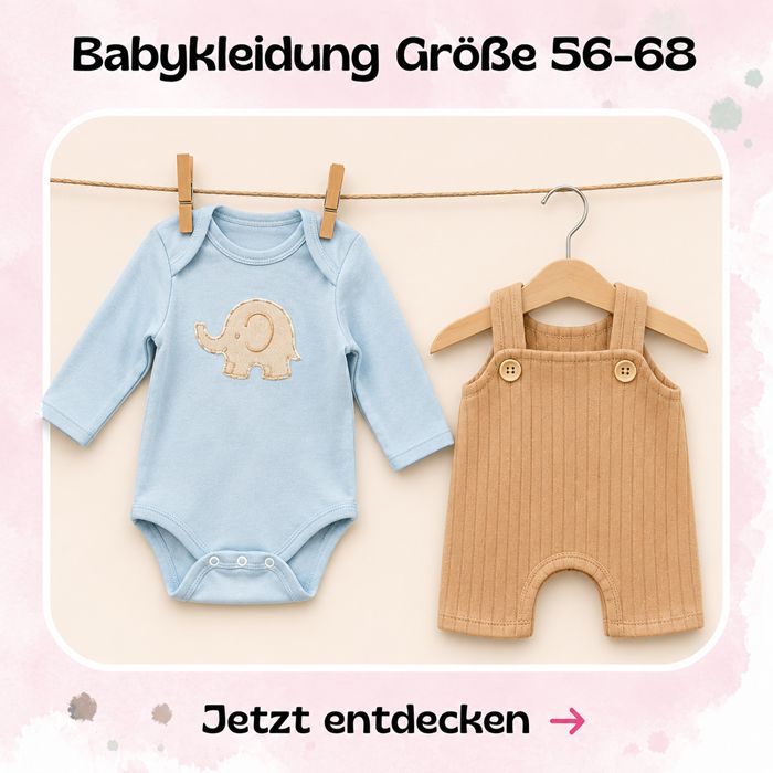 Handmade Babykleidung von Größe 56 - 68 sortiert entdecken im Onlineshop von Mini Tilli by Sonja - Strampler, Pullover uvm.