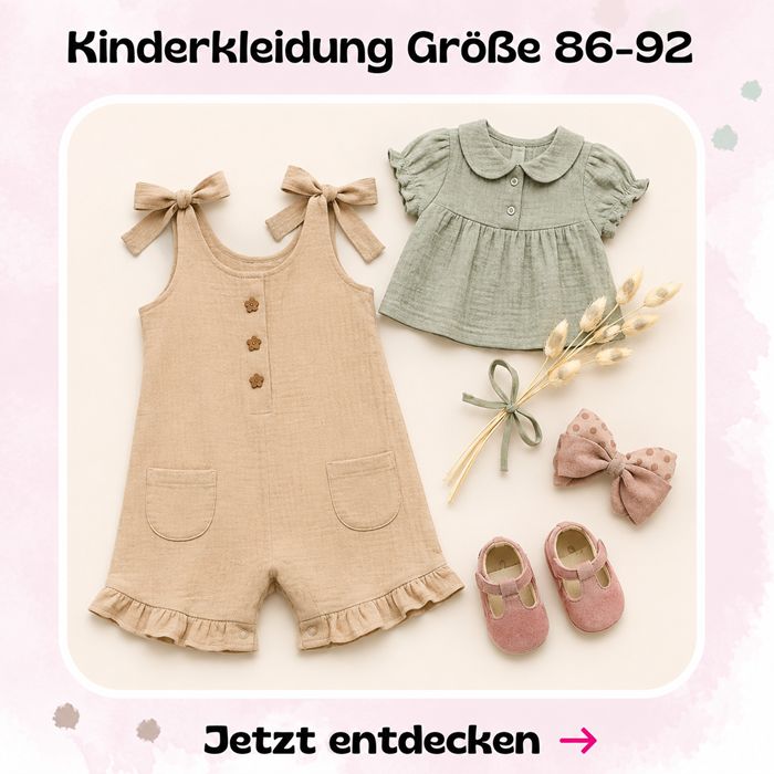 Im Onlineshop von Mini Tilli by Sonja gibt es handgemachte Kinderkleidung, sortiert nach Größen von 86 - 92