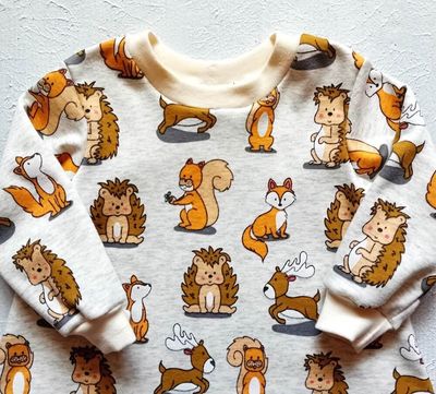 Kinderpullover langarm LUSTIGE TIERE in Gr. 80, 104 und 110