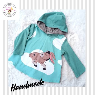Kapuzenpullover Kinder Hoodie ESELPANEL in Gr. 92