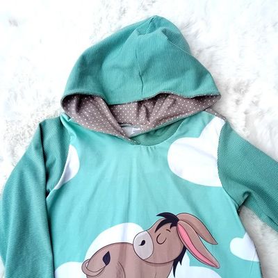 Kapuzenpullover Kinder Hoodie ESELPANEL in Gr. 92