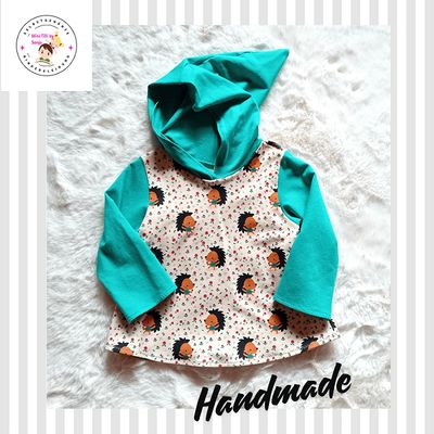 Kapuzenpullover Kinder Hoodie IGEL in Gr. 92