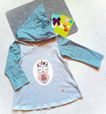 Kapuzenpullover Kinder Hoodie EULE ELLA in Gr. 122 Kapuzenpullover Kinder Hoodie EULE ELLA in Gr. 122