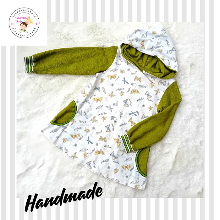 Kapuzenpullover Kinder Hoodie SCHMETTERLINGE in Gr. 122