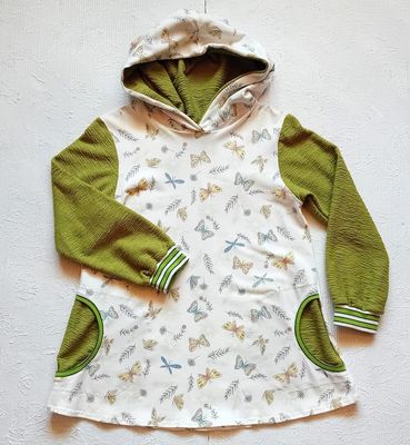 Kapuzenpullover Kinder Hoodie SCHMETTERLINGE in Gr. 122