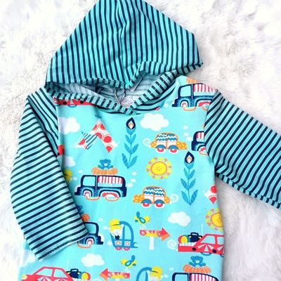 Kapuzenpullover Kinder Hoodie SOMMERAUSFLUG in Gr. 80