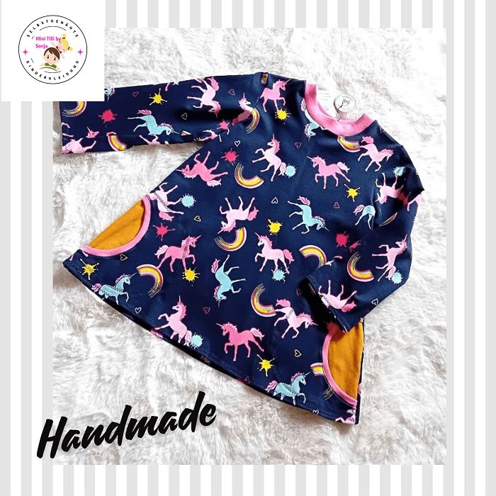 Kinderpullover langarm EINHORN in Gr. 116