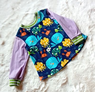 Kinderpullover langarm KLEINER WAL in Gr. 86