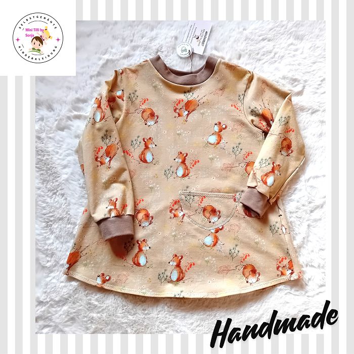 Kinderpullover langarm KLEINE MAUS in Gr. 128