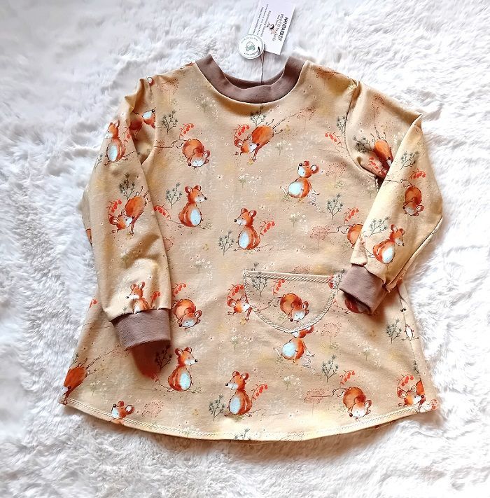 Kinderpullover langarm KLEINE MAUS in Gr. 128