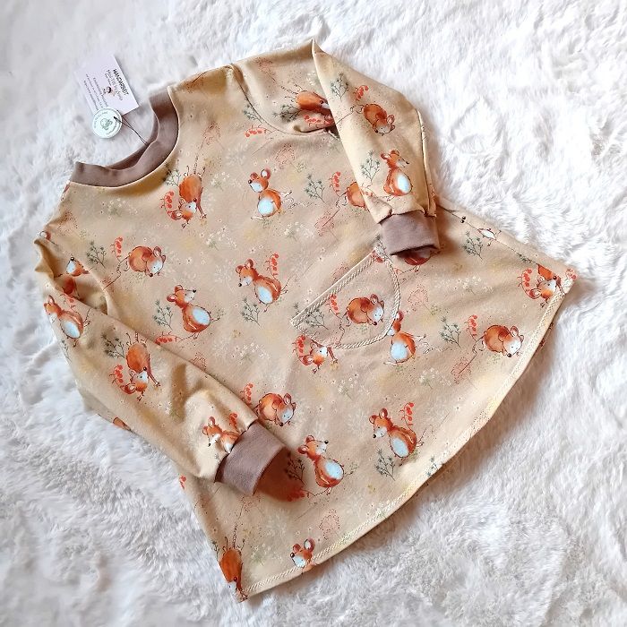 Kinderpullover langarm KLEINE MAUS in Gr. 128