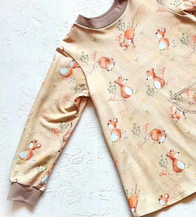 Kinderpullover langarm KLEINE MAUS in Gr. 128