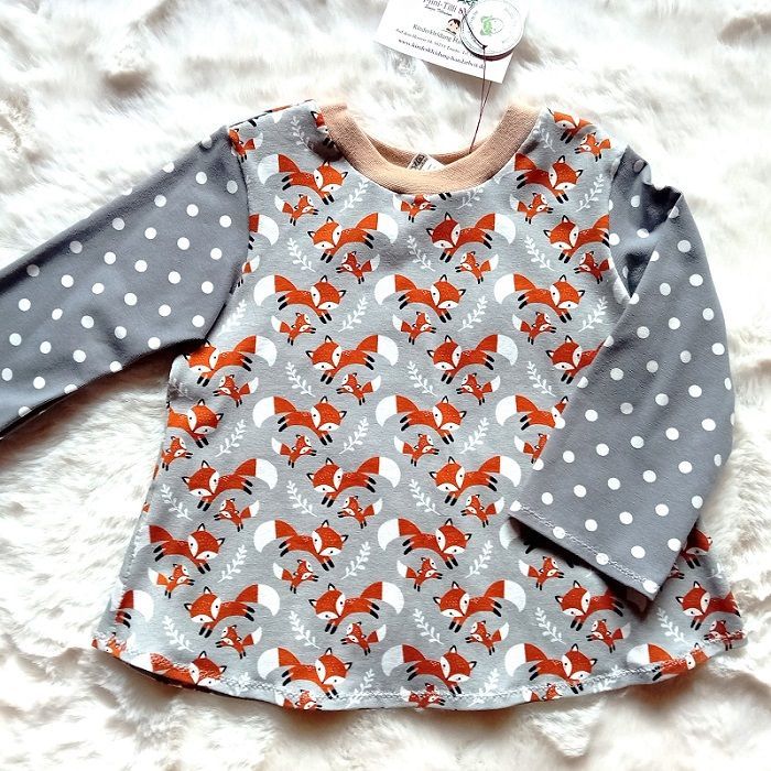 Kinderpullover langarm LUSTIGER FUCHS in Gr. 86