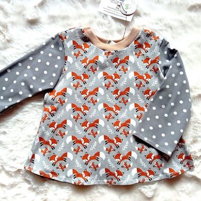 Kinderpullover langarm LUSTIGER FUCHS in Gr. 86