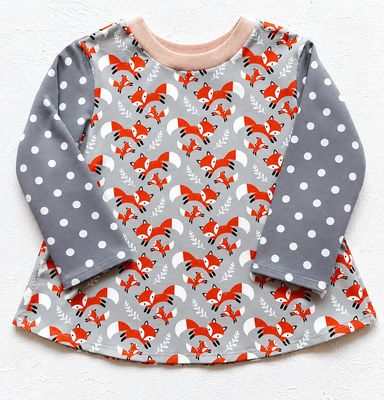 Kinderpullover langarm LUSTIGER FUCHS in Gr. 86