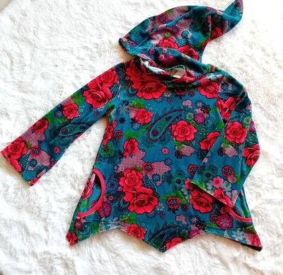 Zipfelpullover Kinder NICKIBLUMEN in Gr. 128