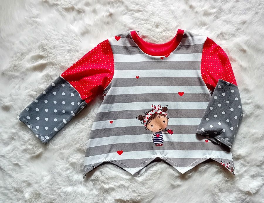 Zipfelpullover Kinder HERZGIRLY in Gr. 80