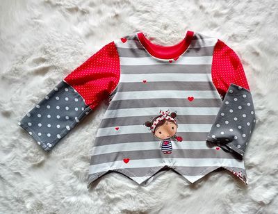 Zipfelpullover Kinder HERZGIRLY in Gr. 80