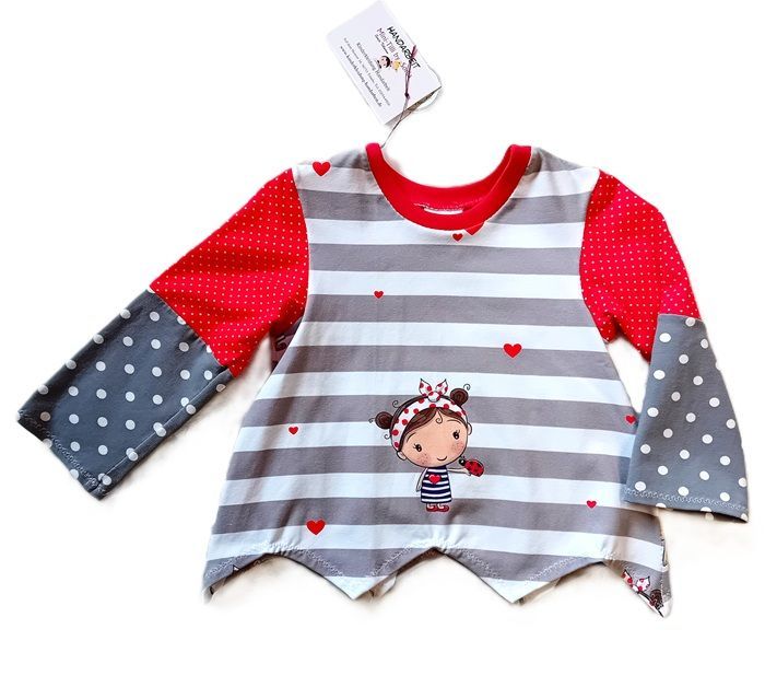 Zipfelpullover Kinder HERZGIRLY in Gr. 80