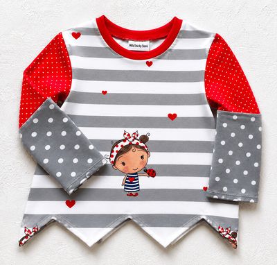 Zipfelpullover Kinder HERZGIRLY in Gr. 80
